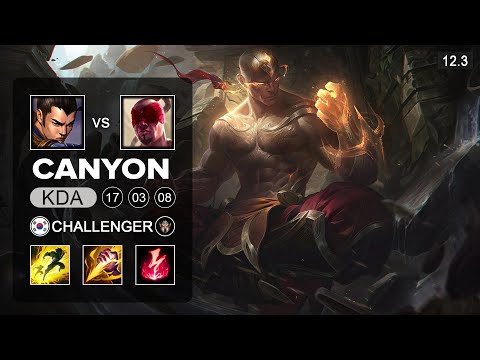 Canyon Lee Sin Jungle vs XinZhao - KR Challenger - Season 12 Patch 12.3