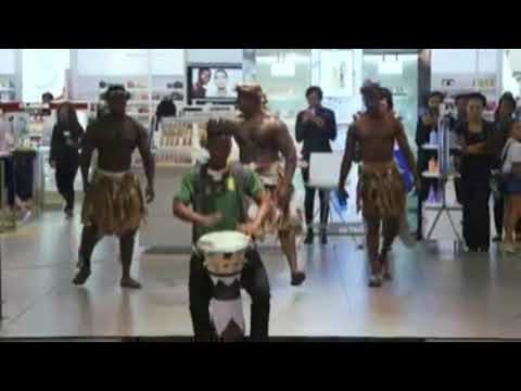 Ndlovu youth choir singing shosholoza for the Springboks (bring it home boys) #woolwoths #worldcup