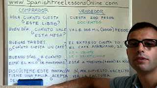 Lesson 12: Simple Spanish sentences Buying & Selling 1/2