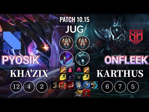 DRX Pyosik Kha'Zix vs SB OnFleek Karthus Jungle - KR Patch 10.15