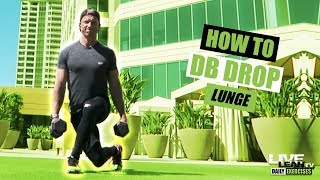 DUMBBELL DROP LUNGE exercise video thumbnail