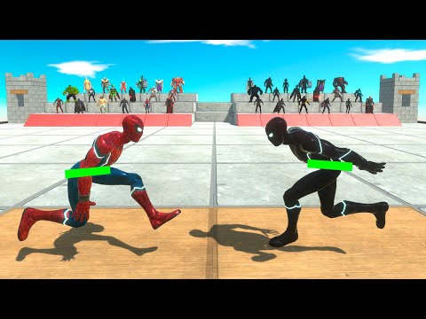 1 vs 1 Superheroes vs Dark Itself - Animal Revolt Battle Simulator