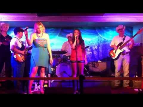 Taylor Hood singing with The Amber Digby Band at Gruene Hall