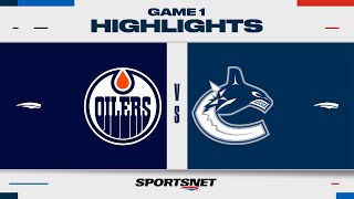 NHL Game 1 Highlights | Oilers vs. Canucks - May 8, 2024 Screenshot
