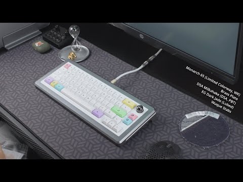 King Keyboards Monarch 65 (Limited Colorway, WK) - EG Dark Jade, DSA Milkshake || Type Test ASMR