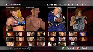 Dead or Alive 4 XBOX 360 ALL Characters Unlocked Xenia Longplay Part 5
