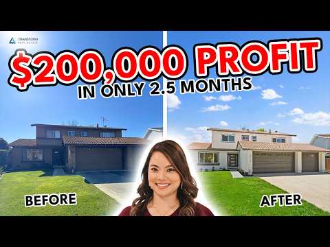 $200,000 Profit in Only 2.5 Months (House Flip Before & After)