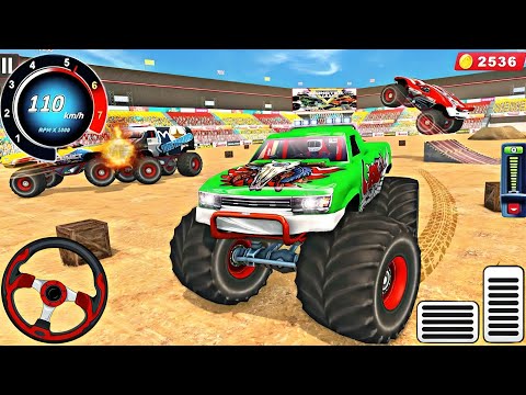 US Police Muscle Cars and Monster Truck - Demolition Derby Arena Shooting Simulator Android Gameplay