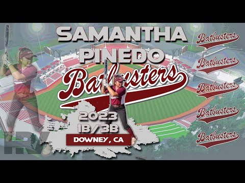 2023 Samantha Pinedo First Base and Third Base, Softball Skills Video - Batbusters Alvarez 18U