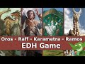 Oros vs Raff vs Karametra vs Ramos EDH / CMDR game play for Magic: The Gathering