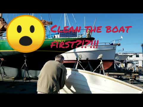 Oxidized Gelcoat. (every step) Easier than sanding.