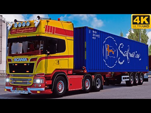 [TS-PC] ETS2 4K | FSG MAP | SCANIA R580 V8 (open pipe) | SIERENTZ 🇫🇷 - WITTENHEIM 🇫🇷