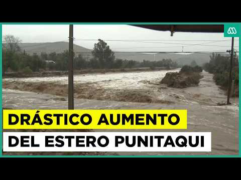 Temporal no da tregua en el norte: drástico aumento del estero Punitaqui