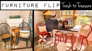 Furniture Flip - Trash to Treasure - Shabby Chic - Cottagecore - Thrift Flips - DIY for Resale
