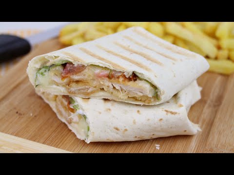 🌯🍗WRAP DE POLLO RANCHERO🍗🌯 | Aprende a doblar bien un wrap con un relleno fabuloso