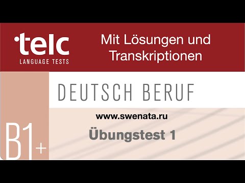 Telc Test B1 I Beruf I Übungstest I Deutsch Prüfung
