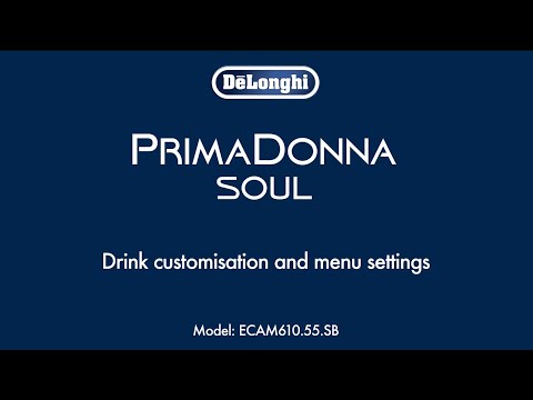 Kavos aparatas DeLonghi ECAM 610.55 SB PrimaDonna video