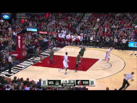 Steve Blake Highlights Bucks vs. Blazers 12.17.2014 - 3 Points, 4 Assists
