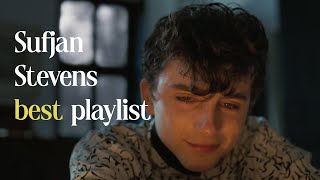 Sufjan Stevens | Best Playlist with Cozy Fireplace &amp; Snowfall