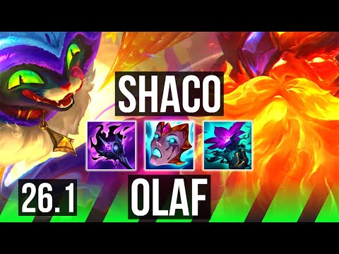 SHACO vs OLAF (JGL) | 11k gold comeback, 49K damage | EUW Master | 26.1