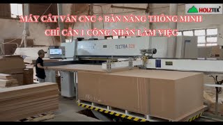 Có bộ máy Panel saw + bàn nâng thông minh, chỉ cần 1 công nhân ngày cắt 500 tấm ván | Tectra 328