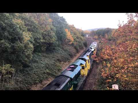 Mega FL Convoy. 66616-66610-66607-66620-70002-70020-66615 @ Quarry Road. Hope-Crewe 31/10/20