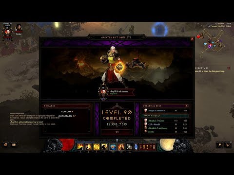 Diablo 3 patch 2.6.1 non-seasonal GR90 solo Uliana EP monk
