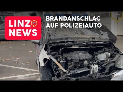 Brandanschlag auf Polizeiauto