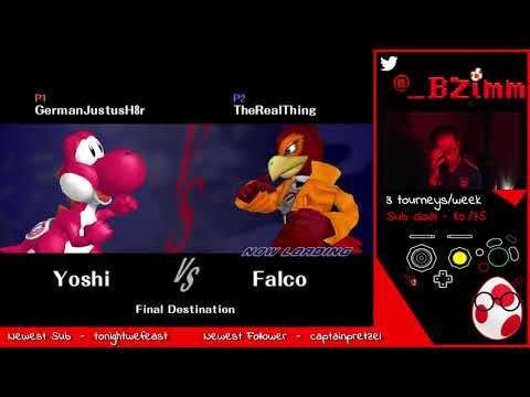FLFN - BZimm (Yoshi) vs TheRealThing (Falco) - Top 64 East LR1