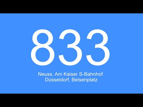 [Video] Linie 833 | Neuss, Am Kaiser S-Bahnhof - Düsseldorf, Belsenplatz | 2021