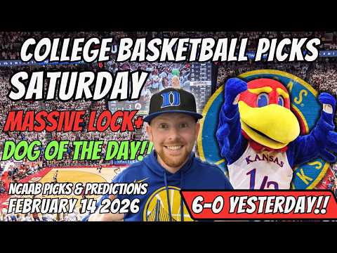 College Basketball Picks Today Saturday 2/14/2026 | Free NCAAB Best Bets, Props, and Predictions