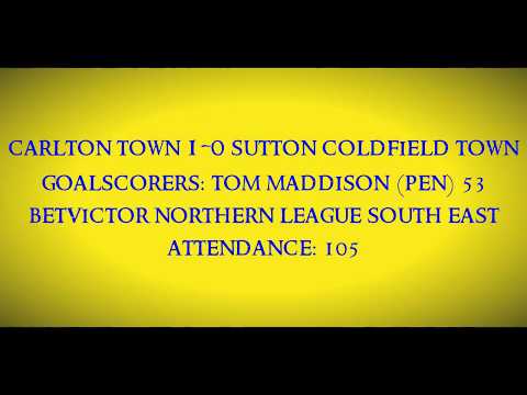 1920 Carlton Town 1-0 Sutton Coldfield Town - Match Highlights 21/08/19