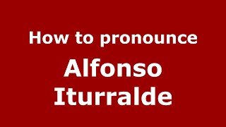 How to pronounce Alfonso Iturralde