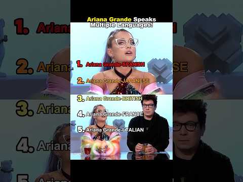 She is so talented! #arianagrande #speak #languages #funny