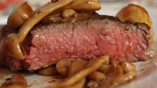 Sous Vide NY Strip Steak – Stove-Top Sous Vide Steak with Mushrooms Recipe