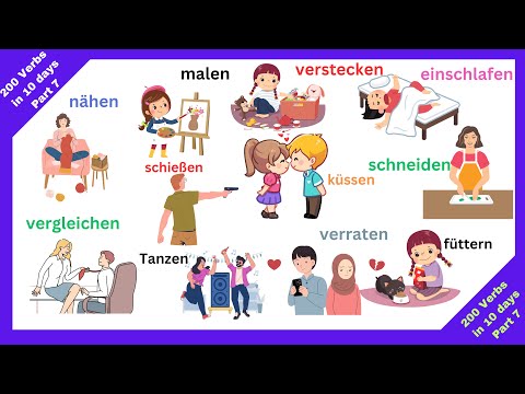 Top 200 action Verbs in 10 days Part 7 | Goethe Zertifikat A1 | Learn German | A1-B1 | Grammar