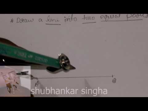 how to divide a line into two equal parts ....