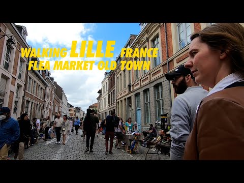 Walking LILLE Grande Braderie de Lille 2022 - Walking Tour LILLE France Flea Market 2022 - Part 3
