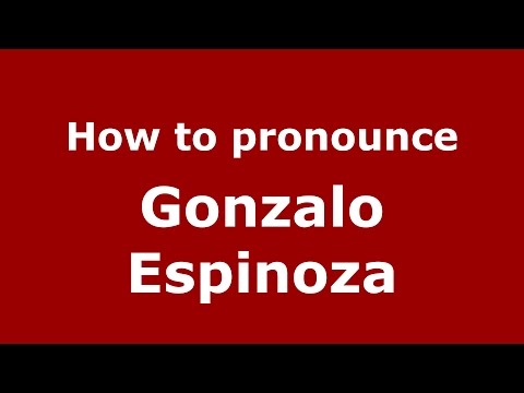 How to pronounce Gonzalo Espinoza (Spanish/Argentina) - PronounceNames.com