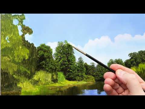 Painting a Realistic Landscape | Time Lapse