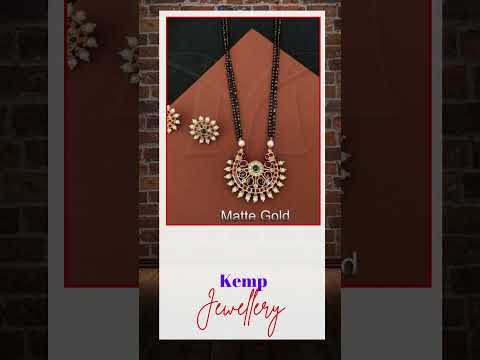 Kemp Jewelry Matte Gold Polish Kemp Design Kemp Long Pendant Set