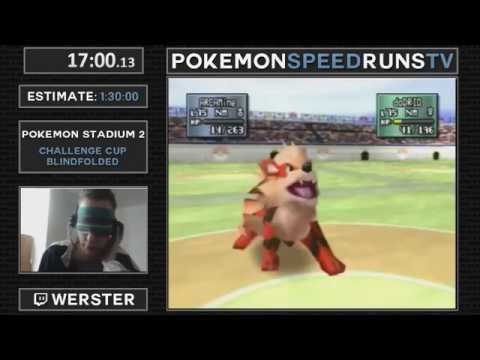 Pokémon Stadium 2 Blindfolded Challenge Cup Run - PSR Marathon 2015