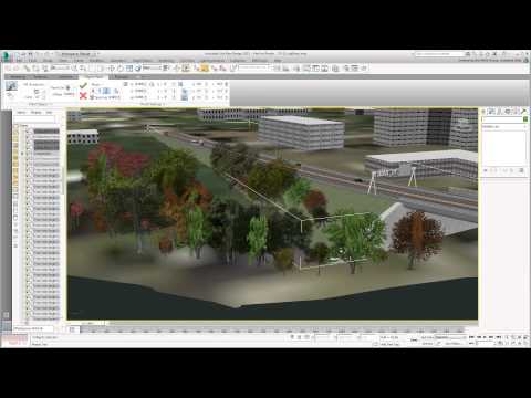 Using 3ds Max Design with Civil 3D - Part 23 - Scattering Trees