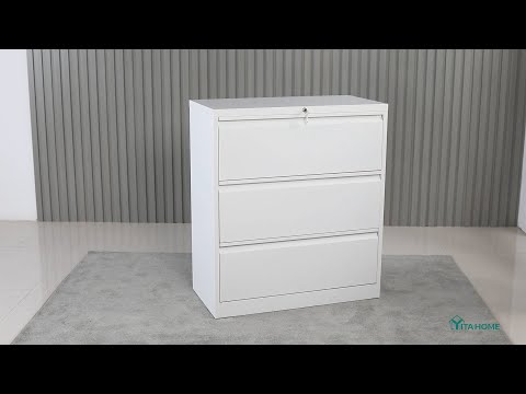 Best Selling 3 Drawer Lateral File Cabinet with Lock | Metal Stainless Steel Lateral Filing Cabinet