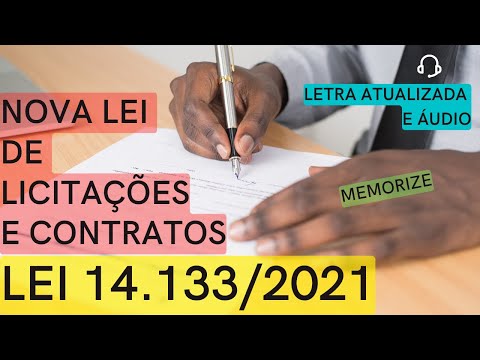 LEI Nº 14133 / 2021. Nova Lei de Licitações e Contratos completa - Áudio e letra da lei. Lei seca.