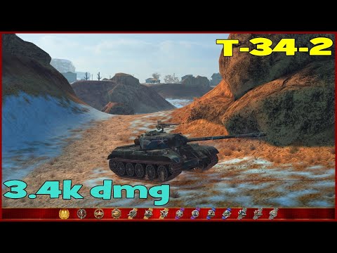 WOT Blitz / T-34-2 / 6 frags / 3.4k dmg