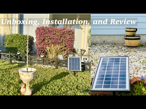 Unboxing POPOSOAP solar bird bath fountain pump and review