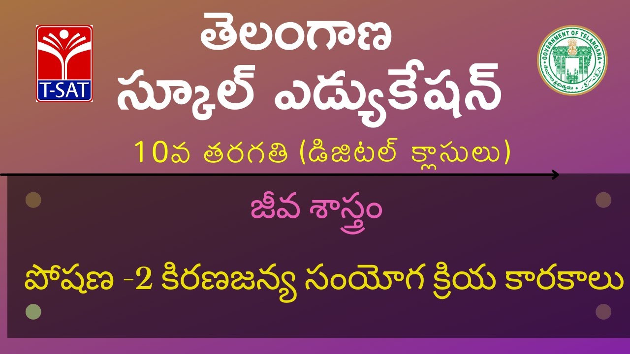 X Class (T/M) || జీవ శాస్త్రం - పోషణ -2 కిరణజన్య సంయోగ క్రియ కారకాలు