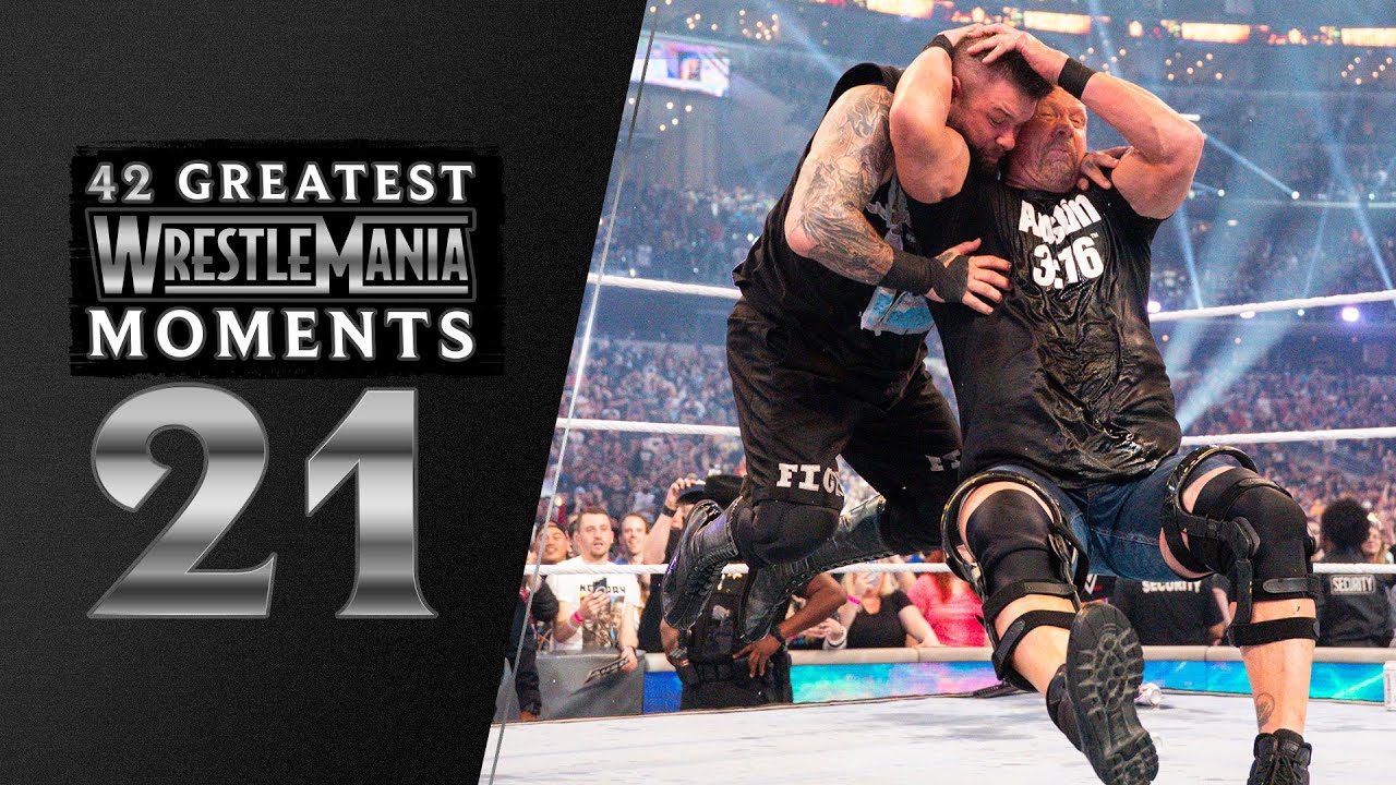“Stone Cold” Steve Austin unretires | WrestleMania 38: 42 Greatest WrestleMania Moments