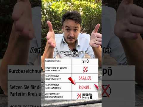 Wie man Kowall bei der Nationalratswahl wählen kann